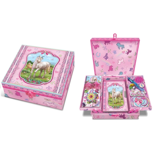 Zestaw w pudełku z półkami jednorożec 8166